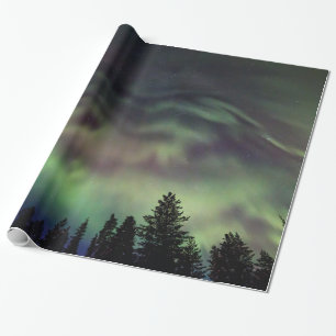 Papier Cadeau Borealis de l'aurore en Laponie finlandaise