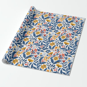 Papier Cadeau Botanique folklorique suédoise