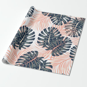 Papier Cadeau Botanique sans couture motif tropical avec pl lumi