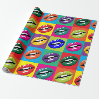 Papier Cadeau Bouche pop-art
