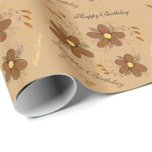 Papier Cadeau Bouchon cadeau d'anniversaire de la florale d'avoi
