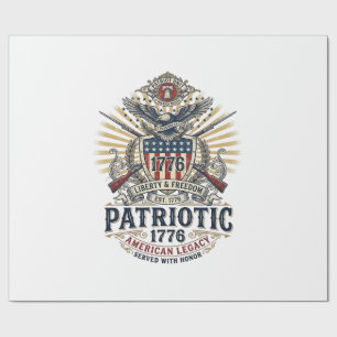 Papier Cadeau Bouclier de bataille patriotique 1776 Sym inspiré 