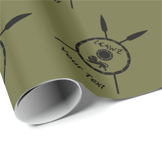 Papier Cadeau Bouclier Maccabee Soumis Et Voies (Coin rond)