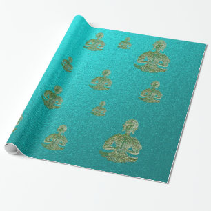 Papier Cadeau bouddha en bleu