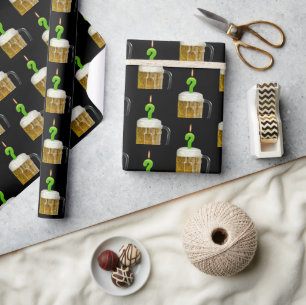 Papier Cadeau bougie d'anniversaire en bière