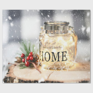 Papier Cadeau Bougie, Noël à la maison