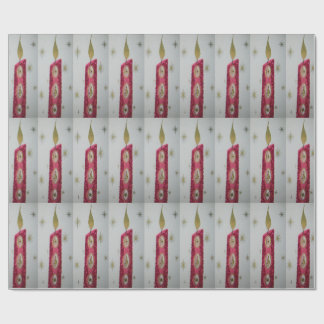 Papier Cadeau Bougie vintage avec des parties scintillantes