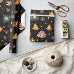 Papier Cadeau Bougies Diwali
