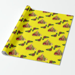 Papier Cadeau Bougies en papier d'enveloppement de Noël