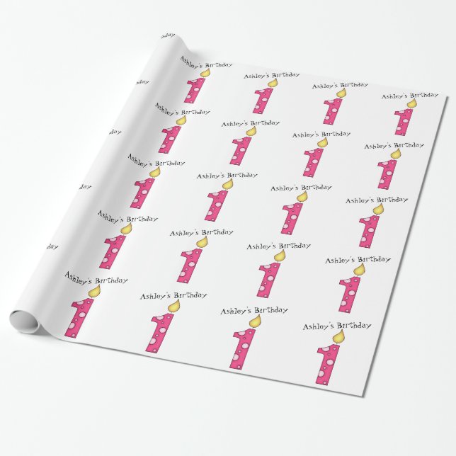 Papier Cadeau Bougies-Un d'anniversaire an (Déroulé)
