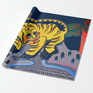 PAPIER CADEAU BOUILLOIRE DE CADEAUX CHINOIS TIGER 