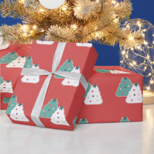 Papier Cadeau Boulangerie Cookies de Noël Saupoudrer Papier d'en