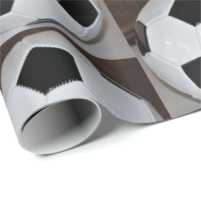 Papier Cadeau Boule de football (Coin rond)