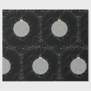 Papier Cadeau Boule de Noël Élégante en Forme de Boule à Facette
