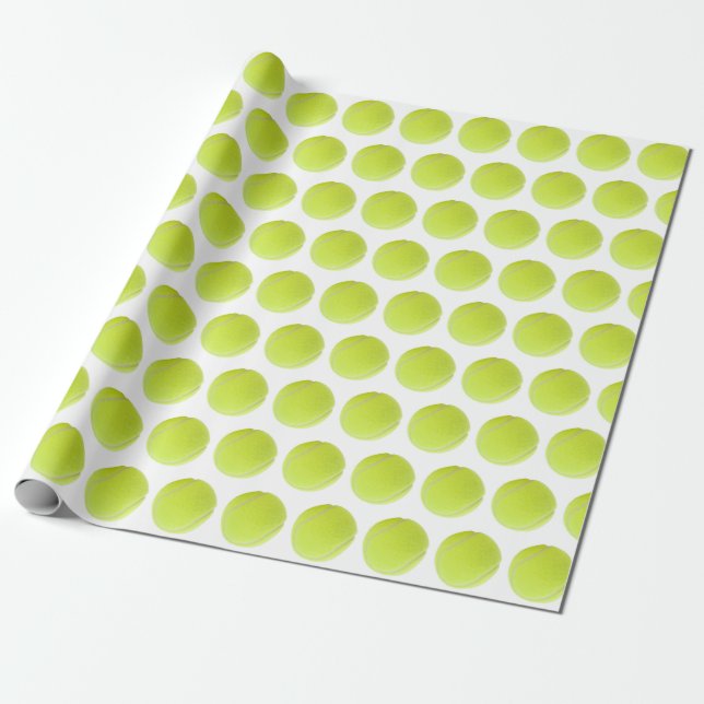 Papier Cadeau Boule de tennis personnalisable (Déroulé)