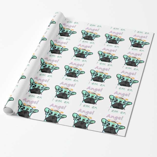 Papier cadeau Bouledogues français (Déroulé)