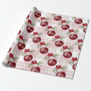 Papier Cadeau Boules de Noël rouges