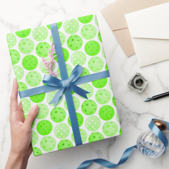Papier Cadeau Boules de Pickleball - Boules de Pickleball Vert s (Cadeaux)