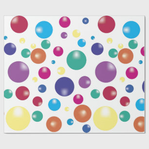 Papier Cadeau Boules rebondissantes amusantes enveloppant du pap