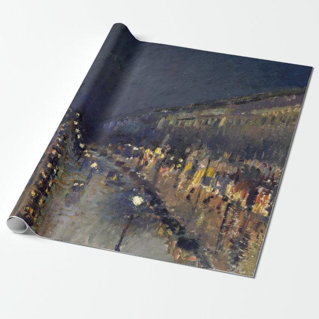 Papier Cadeau Boulevard Camille Pissarro Montmartre Nuit Bleue (Déroulé)