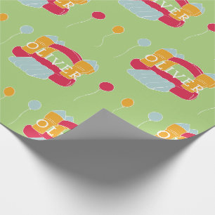 Papier Cadeau Bounce Maison/château sur mesure design pour enfan