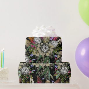 Papier Cadeau Bouquet de fleurs Wild Bush - Protea & Grevillea