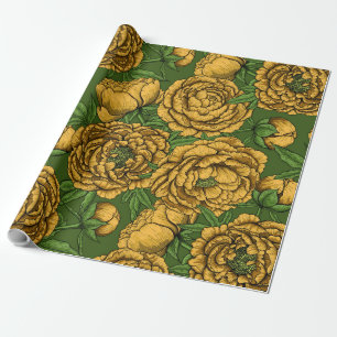 Papier Cadeau Bouquet de galets jaunes