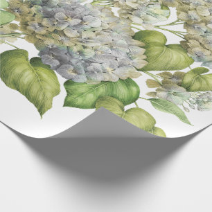 Papier Cadeau Bouquet floral botanique de Lavender Blue Hydrange