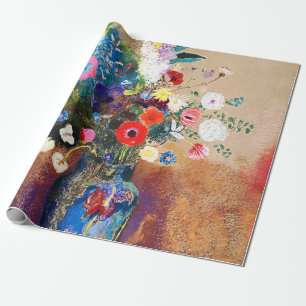 Papier Cadeau Bouquet vintage de fleurs par Odilon Redon
