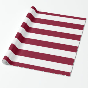 Papier Cadeau Bourgogne, motif rayures XL blanches