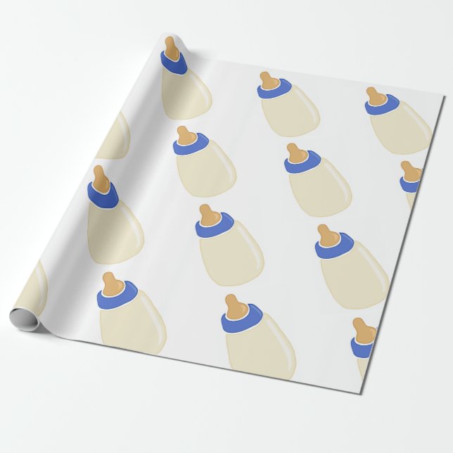 Papier Cadeau Bouteille pour bébé (Déroulé)