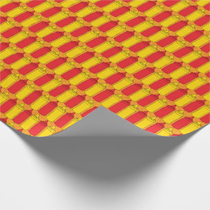 Papier Cadeau Bouteilles classiques de condiment de moutarde et