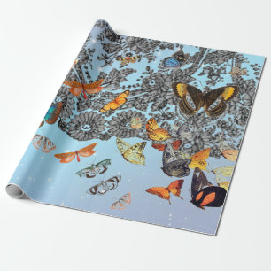 PAPIER CADEAU BOUTEILLES ET PAPIER EN LACE