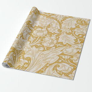 Papier Cadeau Bouton de célibataire en or de William Morris Flor