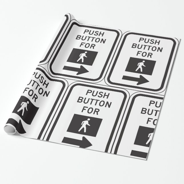 Papier Cadeau Bouton Push pour le panneau de croisement (Déroulé)