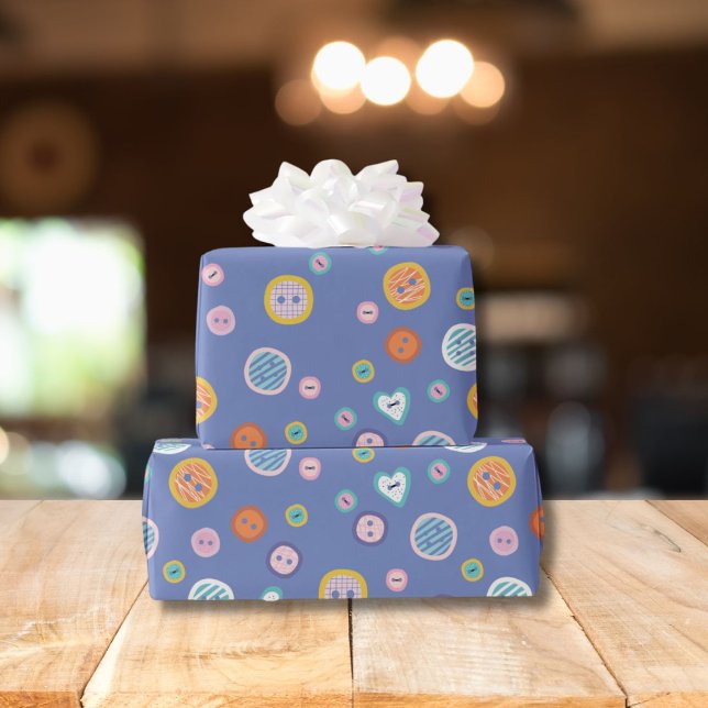 Papier Cadeau Boutons de coupe (Créateur téléchargé)