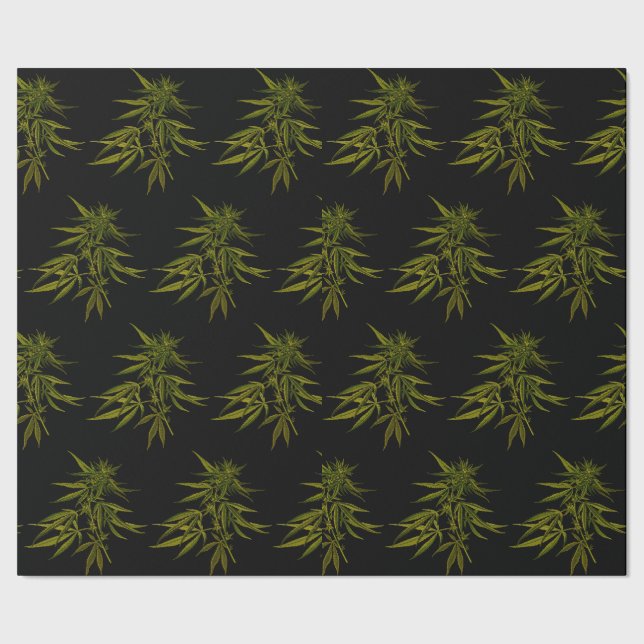 Papier Cadeau Boutons verts sur papier d'emballage personnalisé  (Couture)