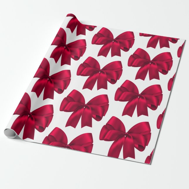 Papier Cadeau Bow rouge (Déroulé)