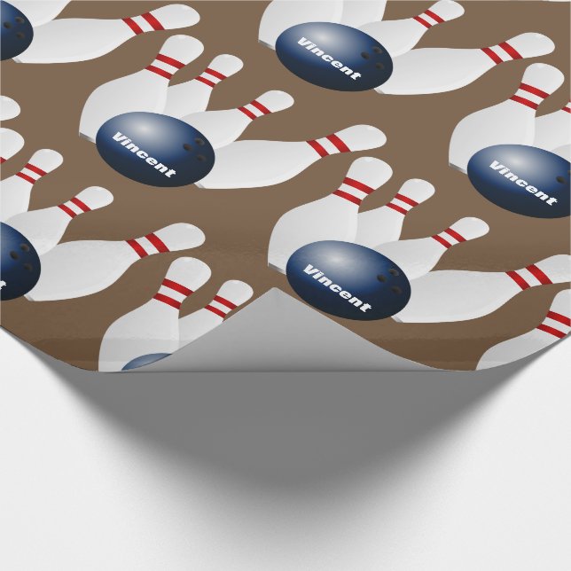 Papier Cadeau Bowling personnalisé (Coin)