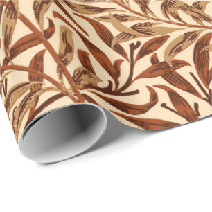 Papier Cadeau Branche, brun et beige de saule de William Morris