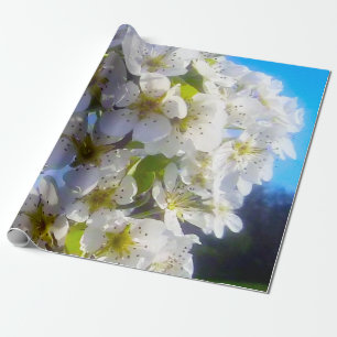 Papier Cadeau Branche florissante d'une poire