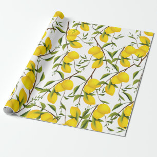 Papier Cadeau Branches de citronniers d'été
