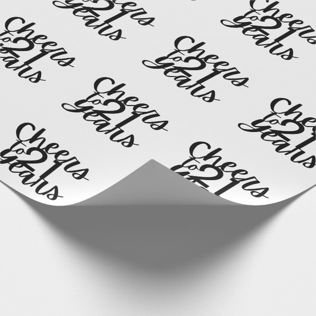 Papier Cadeau Bravo à 21 ans papier d'emballage (Coin)