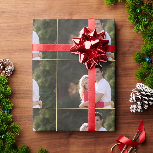 Papier Cadeau Bricolage Créez Votre Propre Texte Photo Personnal (DIY Create Your Own Custom Personalized Photo Text Wrapping Paper)