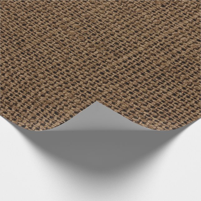Papier Cadeau Bride Mariage de café Linen Brown Maroon (Coin)