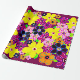 Papier Cadeau Bright Abstrait Flower Art