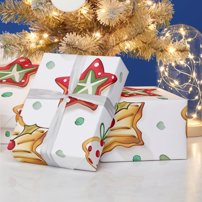 Papier Cadeau Bright and Joyful Holiday Cookies (Vacances)