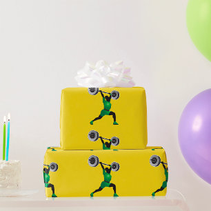 Papier cadeau brillant pour haltérophilie féminine