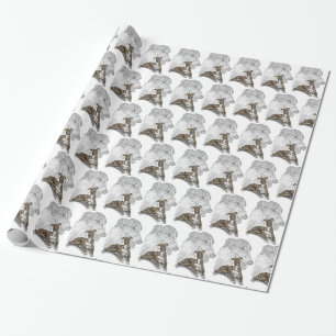 Papier Cadeau Brindle Greyhound Chig Art