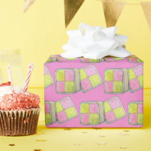 Papier Cadeau British Battenberg Marzipan Sponge Cake UK Food
